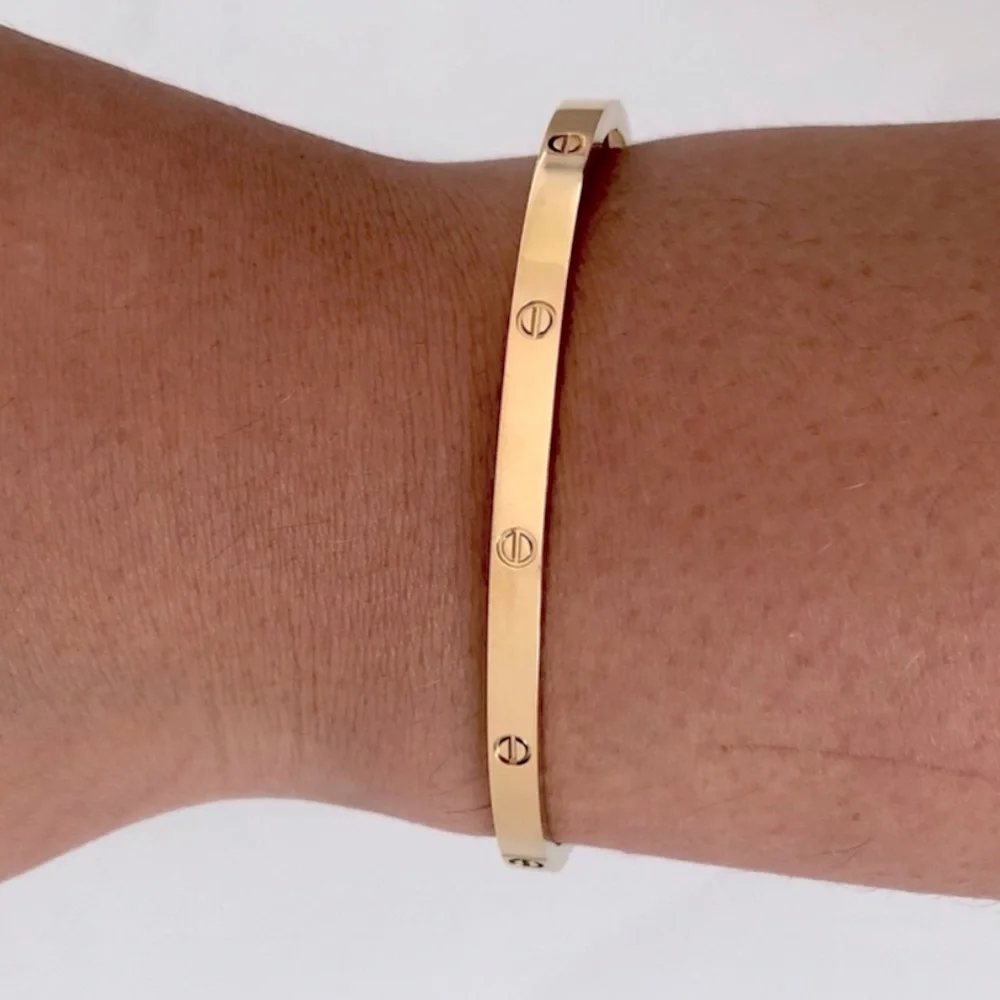 Gold Screw Small Model Bracelet